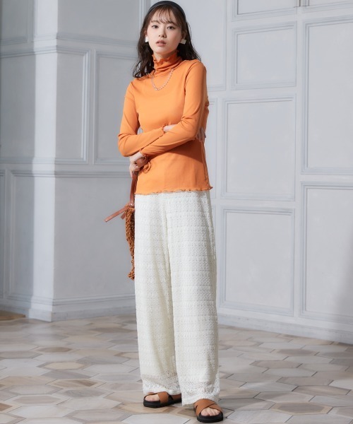 miclat（ミクラ）の「大きいサイズ　レースカットソーワイドパンツ　miclat（その他パンツ・レディース・ブラック/アイボリー・LL/L/3L/5L/4L）」の21枚目の写真