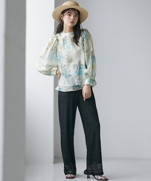 miclat（ミクラ）の「大きいサイズ　レースカットソーワイドパンツ　miclat（その他パンツ・レディース・ブラック/アイボリー・LL/L/3L/5L/4L）」の20枚目の写真