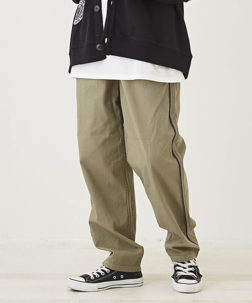 CUBE SUGAR(キューブシュガー)の「綿ツイルイージーパンツ(その他パンツ・レディース・カーキ/ブラウン/ベージュ・M)」の3枚目の写真