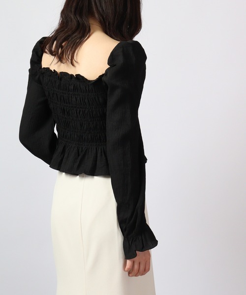 &soiree(アンドソワレ)の「&soiree ワッシャーシャーリングブラウス(シャツ/ブラウス・レディース・ブラック/ラベンダー/ホワイト・M)」の14枚目の写真