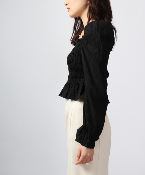 &soiree(アンドソワレ)の「&soiree ワッシャーシャーリングブラウス(シャツ/ブラウス・レディース・ブラック/ラベンダー/ホワイト・M)」の13枚目の写真