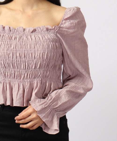 &soiree(アンドソワレ)の「&soiree ワッシャーシャーリングブラウス(シャツ/ブラウス・レディース・ブラック/ラベンダー/ホワイト・M)」の19枚目の写真