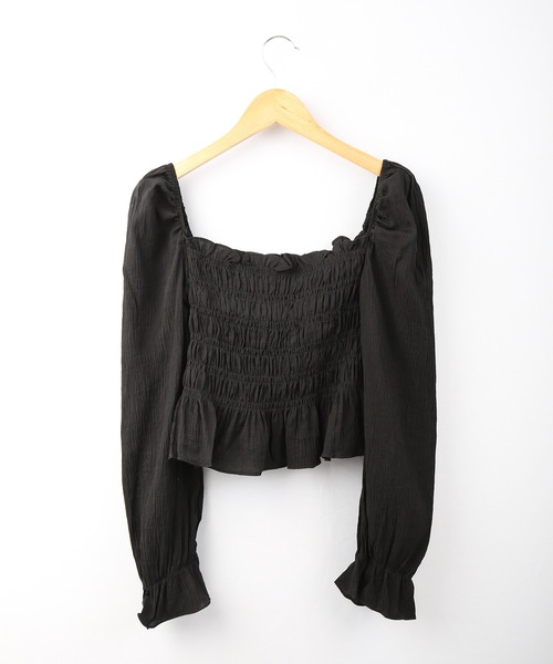 &soiree(アンドソワレ)の「&soiree ワッシャーシャーリングブラウス(シャツ/ブラウス・レディース・ブラック/ラベンダー/ホワイト・M)」の11枚目の写真
