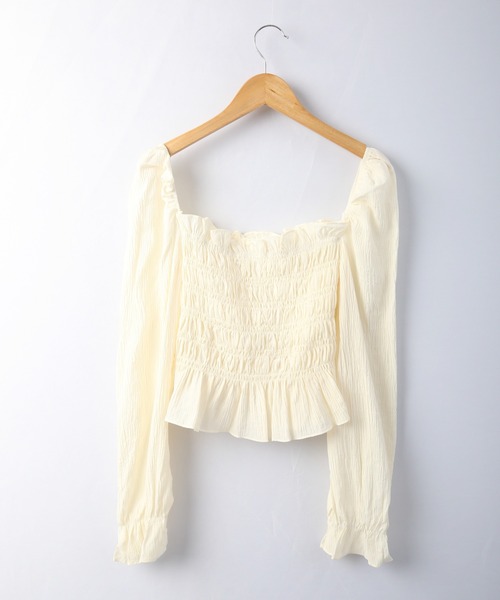 &soiree(アンドソワレ)の「&soiree ワッシャーシャーリングブラウス(シャツ/ブラウス・レディース・ブラック/ラベンダー/ホワイト・M)」の4枚目の写真