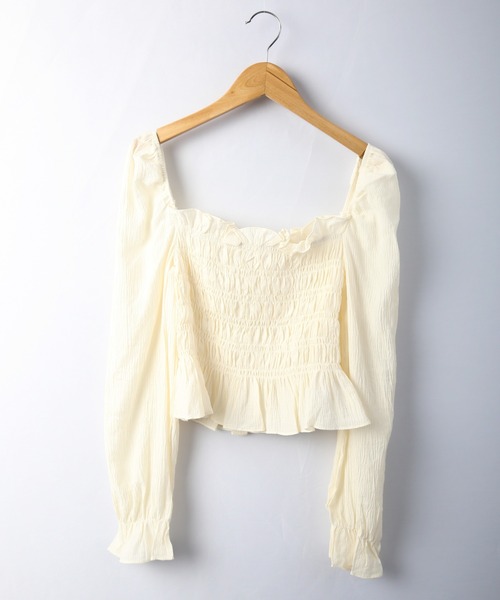 &soiree(アンドソワレ)の「&soiree ワッシャーシャーリングブラウス(シャツ/ブラウス・レディース・ブラック/ラベンダー/ホワイト・M)」の5枚目の写真