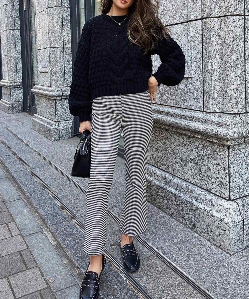 esutoreja(エストレジャ)の「チャンキーカラーニット(ニット/セーター・レディース・アイボリー/ブルー/ブラック・FREE)」の6枚目の写真