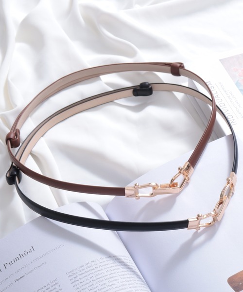 Honeys（ハニーズ）の「ビット付ベルト（ベルト・レディース・ブラック/ブラウン・FREE）」の9枚目の写真