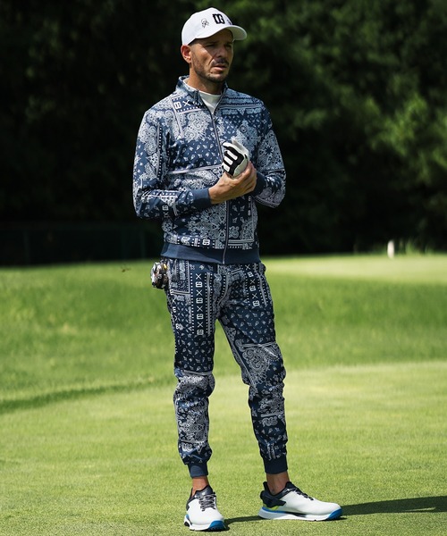 DIVINER GOLF】ゴルフ セットアップ メンズ ペイズリー柄 スタンド