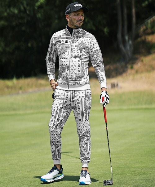 DIVINER GOLF】ペイズリースタンドジャケット+ジョガーパンツ