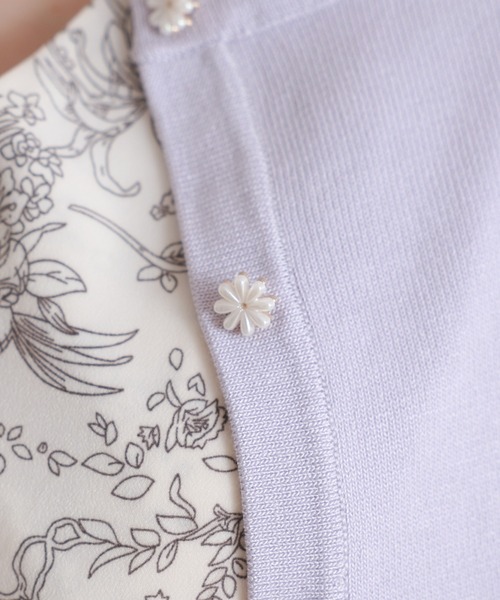 ASTORIA ODIER（アストリアオディール）の「バックレースショートニットカーディガン（カーディガン/ボレロ・レディース・ブラック/ラベンダー/ホワイト/ネイビー/ブラウン・LARGE/MEDIUM/SMALL）」の6枚目の写真