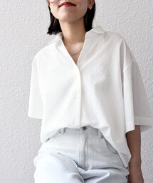 *〈洗濯機可能〉ドビー ルーズ フィット シャツ ◆
