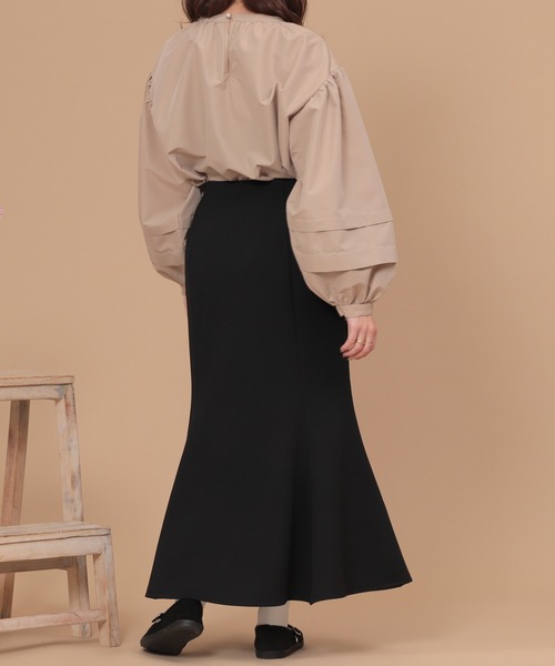 mil（ミル）の「【150㎝前後の小柄さんサイズ】ツイルマーメイドスカート（スカート・レディース・ラベンダー/ベージュ/ブラック・XS/S）」の6枚目の写真