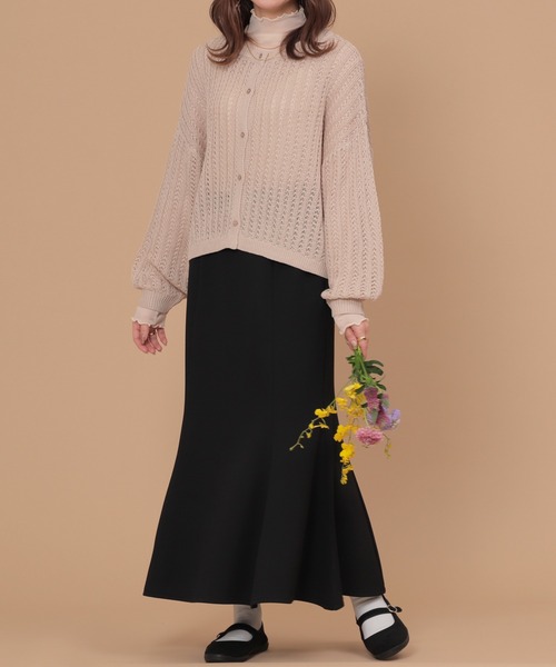 mil（ミル）の「【150㎝前後の小柄さんサイズ】ツイルマーメイドスカート（スカート・レディース・ラベンダー/ベージュ/ブラック・XS/S）」の8枚目の写真