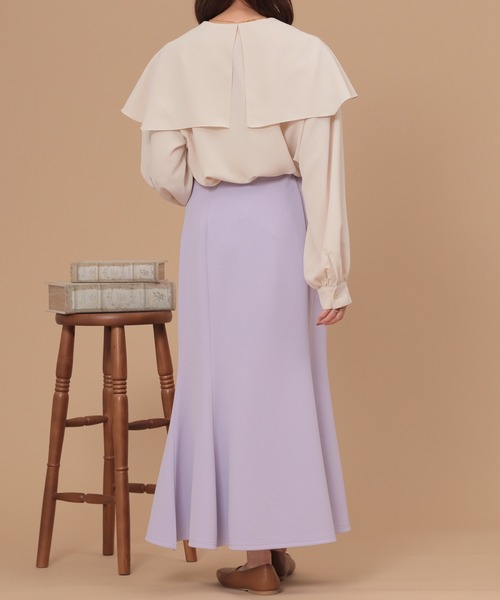 mil（ミル）の「【150㎝前後の小柄さんサイズ】ツイルマーメイドスカート（スカート・レディース・ラベンダー/ベージュ/ブラック・XS/S）」の11枚目の写真