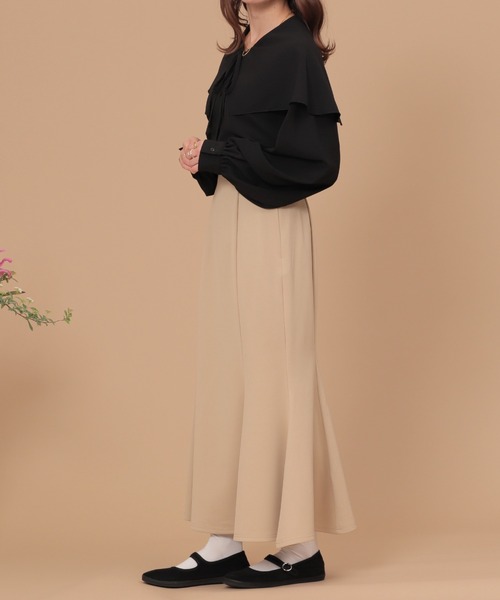 mil（ミル）の「【150㎝前後の小柄さんサイズ】ツイルマーメイドスカート（スカート・レディース・ラベンダー/ベージュ/ブラック・XS/S）」の14枚目の写真