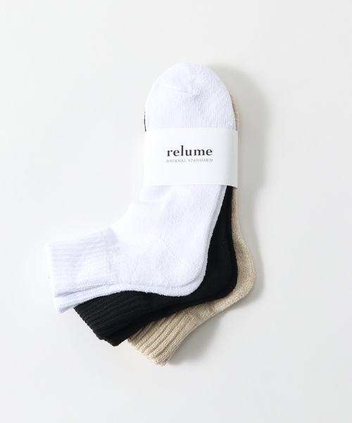 JOURNAL STANDARD relume（ジャーナルスタンダード　レリューム）の「【relume/レリューム】 3P クォーターソックス（ソックス/靴下・メンズ・ブラック/ホワイト/ホワイト×ホワイト/ホワイト系その他・FREE）」の3枚目の写真