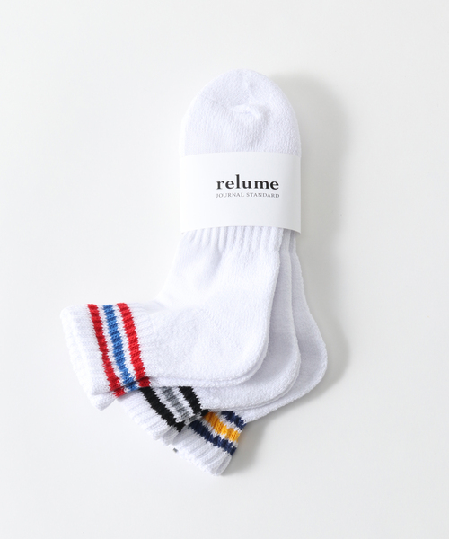 JOURNAL STANDARD relume（ジャーナルスタンダード　レリューム）の「【relume/レリューム】 3P クォーターソックス（ソックス/靴下・メンズ・ブラック/ホワイト/ホワイト×ホワイト/ホワイト系その他・FREE）」の4枚目の写真