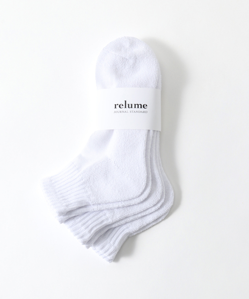 JOURNAL STANDARD relume（ジャーナルスタンダード　レリューム）の「【relume/レリューム】 3P クォーターソックス（ソックス/靴下・メンズ・ブラック/ホワイト/ホワイト×ホワイト/ホワイト系その他・FREE）」の2枚目の写真