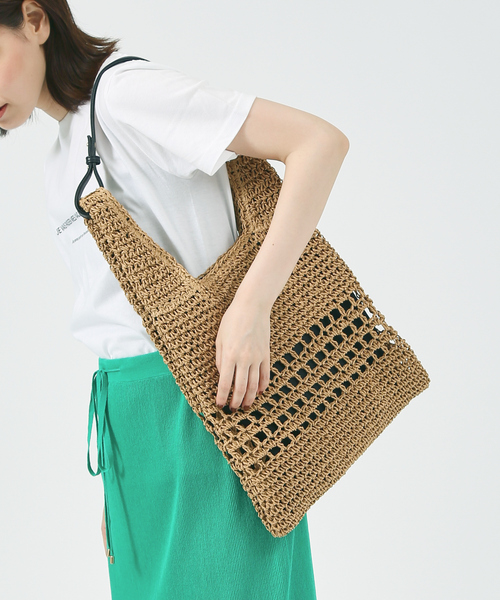 soeur（スール）の「SOEUR/メッシュ２WAYトートBAG（トートバッグ・レディース・カーキ/ベージュ・フリー）」の18枚目の写真