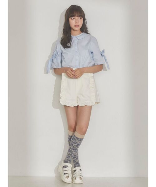 merry jenny flowerニットショートパンツ merry jenny（メリージェニー）の「flowerニットショートパンツ