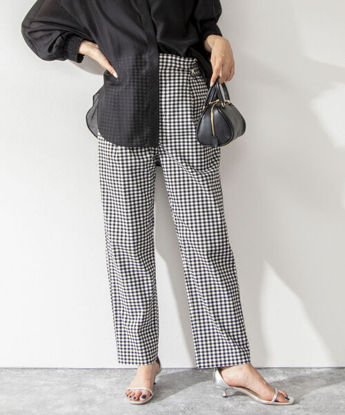 NOLLEY’S（ノーリーズ）の「ハイテンションストレッチハイウエストパンツ（その他パンツ・レディース・ブラック/オリーブ/ブラック系その他/オフホワイト・34/36/38）」の3枚目の写真