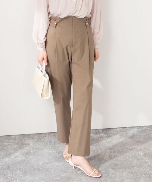 NOLLEY’S（ノーリーズ）の「ハイテンションストレッチハイウエストパンツ（その他パンツ・レディース・ブラック/オリーブ/ブラック系その他/オフホワイト・34/36/38）」の4枚目の写真