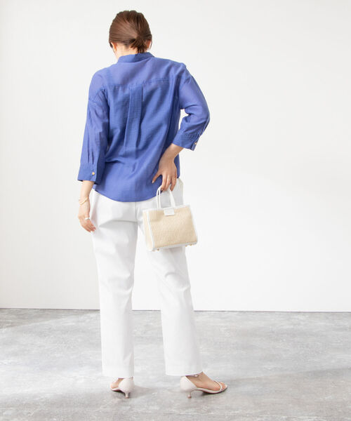 NOLLEY’S（ノーリーズ）の「ハイテンションストレッチハイウエストパンツ（その他パンツ・レディース・ブラック/オリーブ/ブラック系その他/オフホワイト・34/36/38）」の9枚目の写真