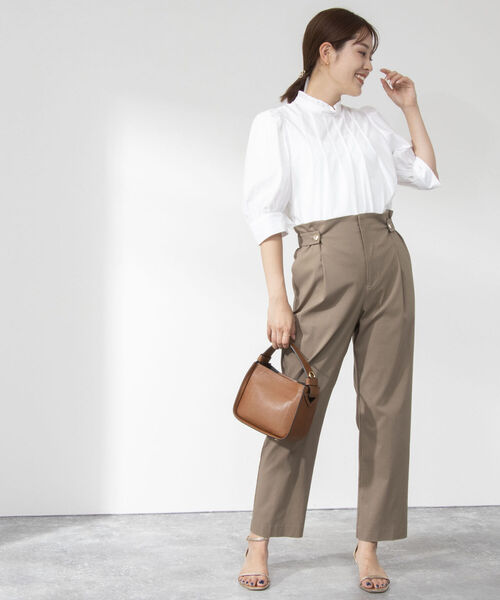 NOLLEY’S（ノーリーズ）の「ハイテンションストレッチハイウエストパンツ（その他パンツ・レディース・ブラック/オリーブ/ブラック系その他/オフホワイト・34/36/38）」の16枚目の写真