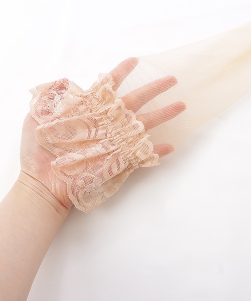 Lace Ladies（レースレディース）の「5枚セット レース付き ストッキング（タイツ/ストッキング・レディース・ベージュ/ブラック・FREE）」の8枚目の写真