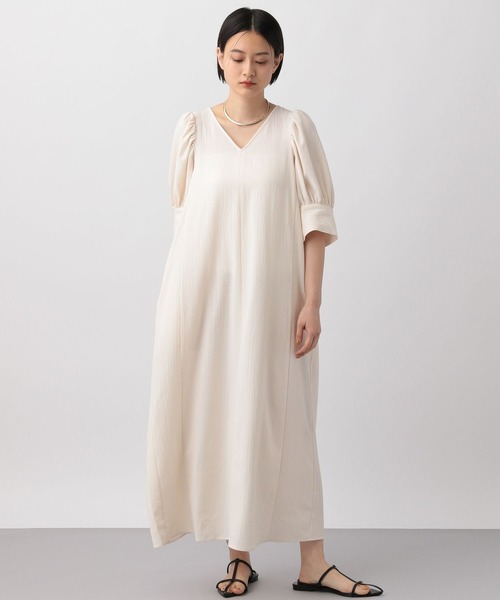 A part by(アパートバイ)の「バックシャンワンピース(ワンピース・レディース・ブラック/ライトグリーン/アイボリー/イエロー・FREE)」の6枚目の写真