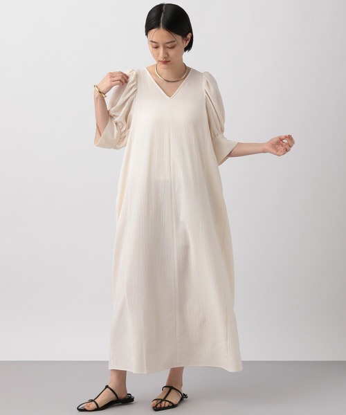 A part by(アパートバイ)の「バックシャンワンピース(ワンピース・レディース・ブラック/ライトグリーン/アイボリー/イエロー・FREE)」の7枚目の写真