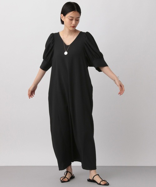 A part by(アパートバイ)の「バックシャンワンピース(ワンピース・レディース・ブラック/ライトグリーン/アイボリー/イエロー・FREE)」の15枚目の写真