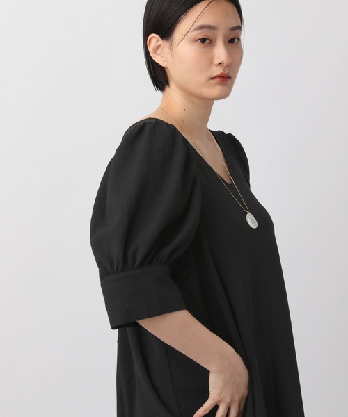 A part by(アパートバイ)の「バックシャンワンピース(ワンピース・レディース・ブラック/ライトグリーン/アイボリー/イエロー・FREE)」の18枚目の写真