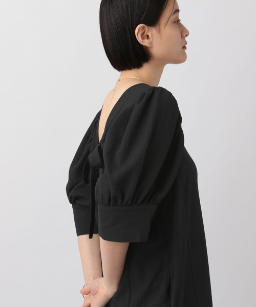 A part by(アパートバイ)の「バックシャンワンピース(ワンピース・レディース・ブラック/ライトグリーン/アイボリー/イエロー・FREE)」の19枚目の写真