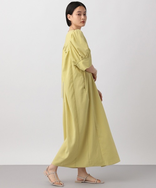 A part by(アパートバイ)の「バックシャンワンピース(ワンピース・レディース・ブラック/ライトグリーン/アイボリー/イエロー・FREE)」の21枚目の写真