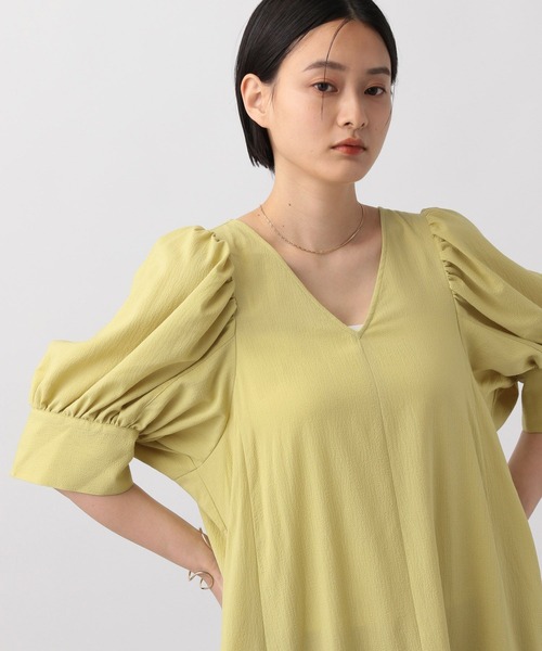 A part by(アパートバイ)の「バックシャンワンピース(ワンピース・レディース・ブラック/ライトグリーン/アイボリー/イエロー・FREE)」の22枚目の写真