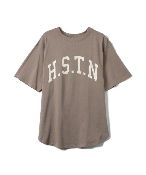 Tシャツ 半袖 トップス ロゴ ラウンド ドロップショルダー ♪ ad thie tシャツ 大人カジュアル 綿100% オーバーサイズ