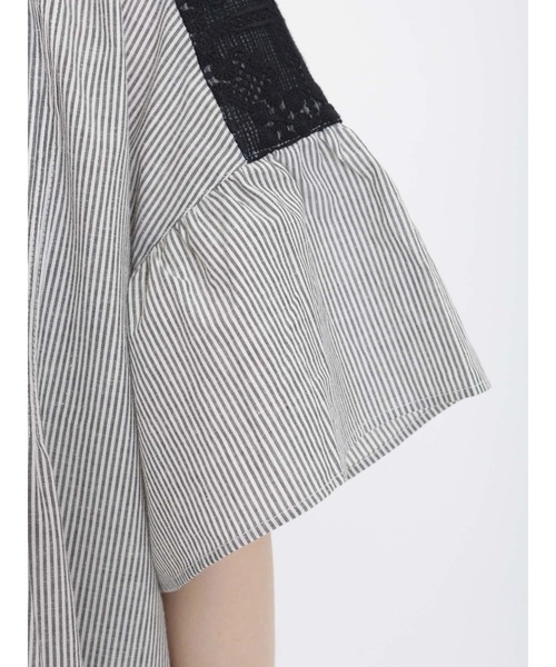 Samansa Mos2（サマンサ モスモス）の「モチーフレースワンピース（ワンピース・レディース・ブラック/モカ/キナリ/ブルー・ﾌﾘ-）」の19枚目の写真