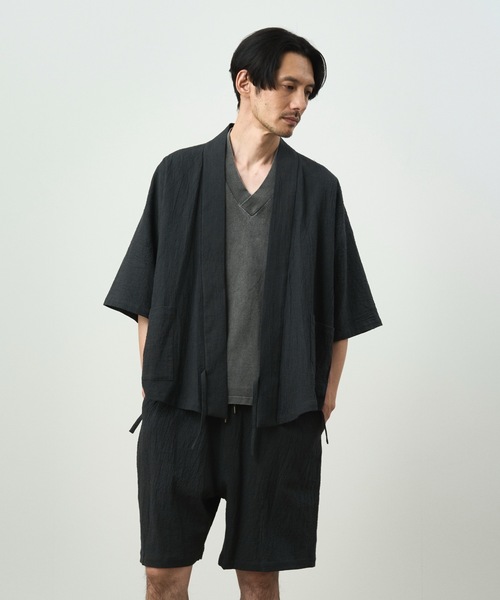 和ROBE（ワローブ）の「JINBEI（浴衣・メンズ・ブラック/チャコール/ダークネイビー/ブルーグレー/ベージュ/ブルーグリーン/スミクロ・3/2）」の2枚目の写真