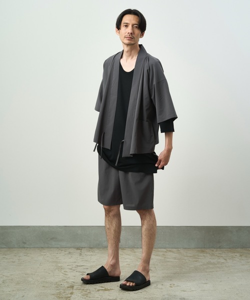 和ROBE（ワローブ）の「JINBEI（浴衣・メンズ・ブラック/チャコール/ダークネイビー/ブルーグレー/ベージュ/ブルーグリーン/スミクロ・3/2）」の4枚目の写真