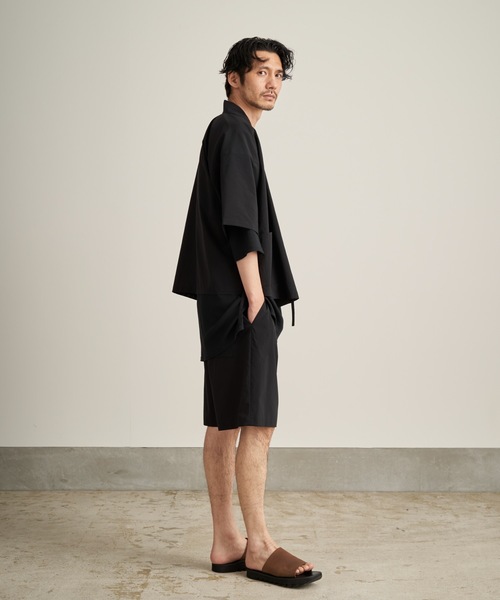 和ROBE（ワローブ）の「JINBEI（浴衣・メンズ・ブラック/チャコール/ダークネイビー/ブルーグレー/ベージュ/ブルーグリーン/スミクロ・3/2）」の8枚目の写真