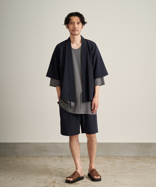 和ROBE（ワローブ）の「JINBEI（浴衣・メンズ・ブラック/チャコール/ダークネイビー/ブルーグレー/ベージュ/ブルーグリーン/スミクロ・3/2）」の18枚目の写真