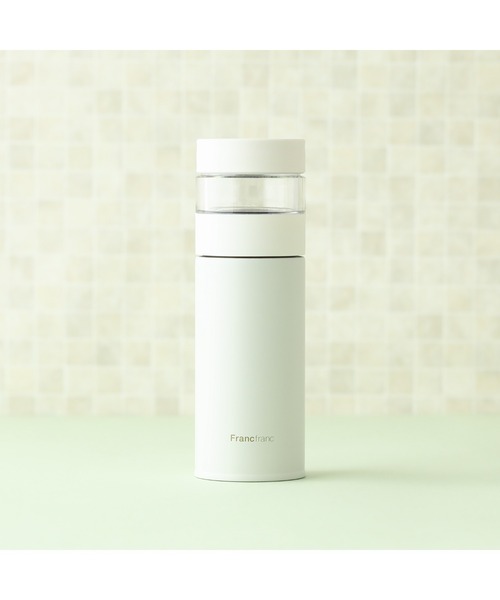 Francfranc(フランフラン)の「ステンレスティーボトル 300ML ホワイト(水筒・レディース・ホワイト・FREE)」の1枚目の写真
