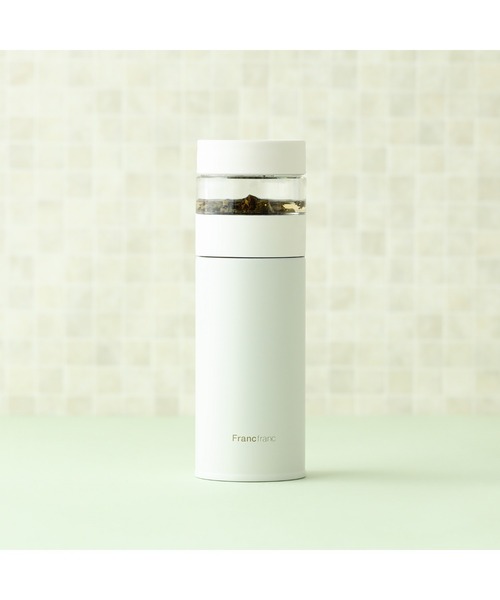 Francfranc(フランフラン)の「ステンレスティーボトル 300ML ホワイト(水筒・レディース・ホワイト・FREE)」の2枚目の写真