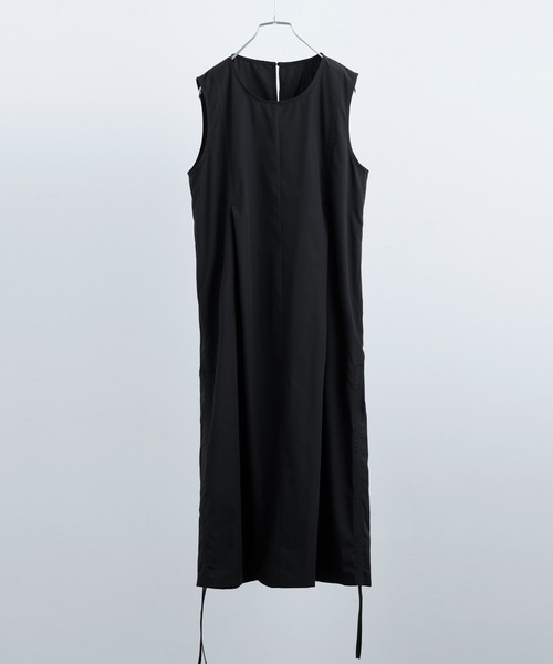 Fashion Letter（ファッションレター）の「サイドシャーリング ノースリーブワンピース（ワンピース・レディース・オフホワイト/イエロー/ブラック・M）」の7枚目の写真