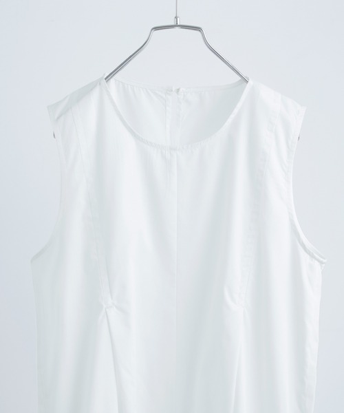 Fashion Letter（ファッションレター）の「サイドシャーリング ノースリーブワンピース（ワンピース・レディース・オフホワイト/イエロー/ブラック・M）」の19枚目の写真