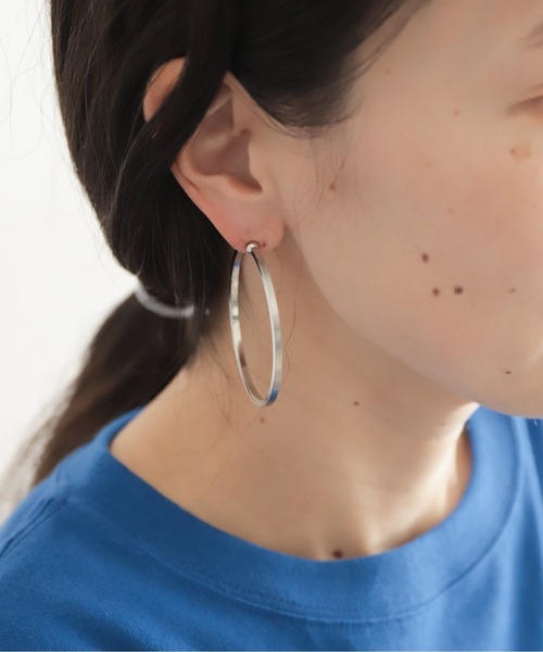 rapiecage（ラピエサージュ）の「スリムHOOPイヤリング（イヤリング・レディース・シルバー/ゴールド・FREE）」の3枚目の写真