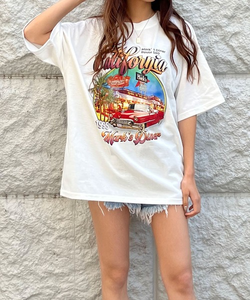 GLAMOROUS JANE(グラマラスジェーン)の「ヴィンテージ風カレッジプリントTシャツ(Tシャツ/カットソー・レディース・オフホワイト/チャコールグレー/ブラック/杢グレー・FREE)」の10枚目の写真