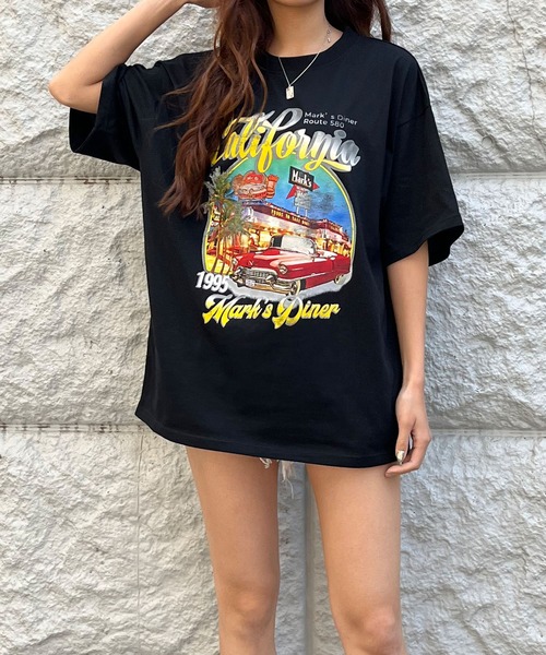 GLAMOROUS JANE(グラマラスジェーン)の「ヴィンテージ風カレッジプリントTシャツ(Tシャツ/カットソー・レディース・オフホワイト/チャコールグレー/ブラック/杢グレー・FREE)」の21枚目の写真