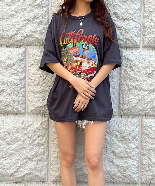 GLAMOROUS JANE(グラマラスジェーン)の「ヴィンテージ風カレッジプリントTシャツ(Tシャツ/カットソー・レディース・オフホワイト/チャコールグレー/ブラック/杢グレー・FREE)」の12枚目の写真
